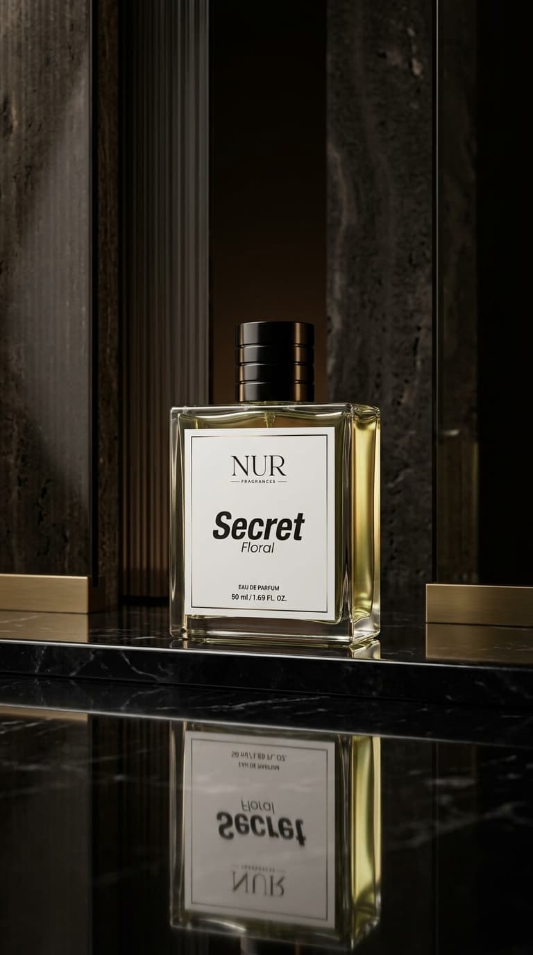 Secret Floral perfume bottle